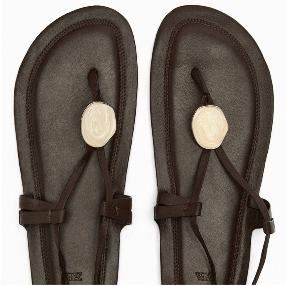Ankle Wrap Sandals, Dark Brown
